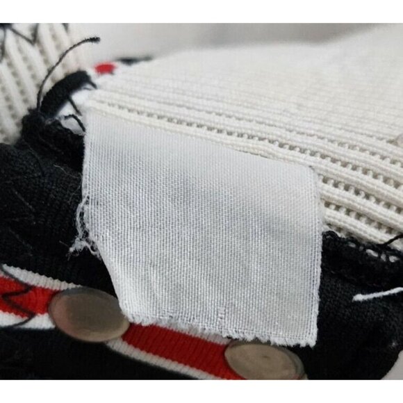 Vtg POWERS Custom Tailored Athletic Baseball Uniform Shorts Black/Red Striped 33 - Picture 6 of 10